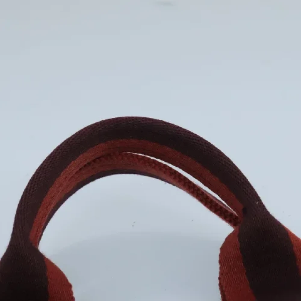 Hermès Vintage Pre-owned Canvas handbags Red Dames