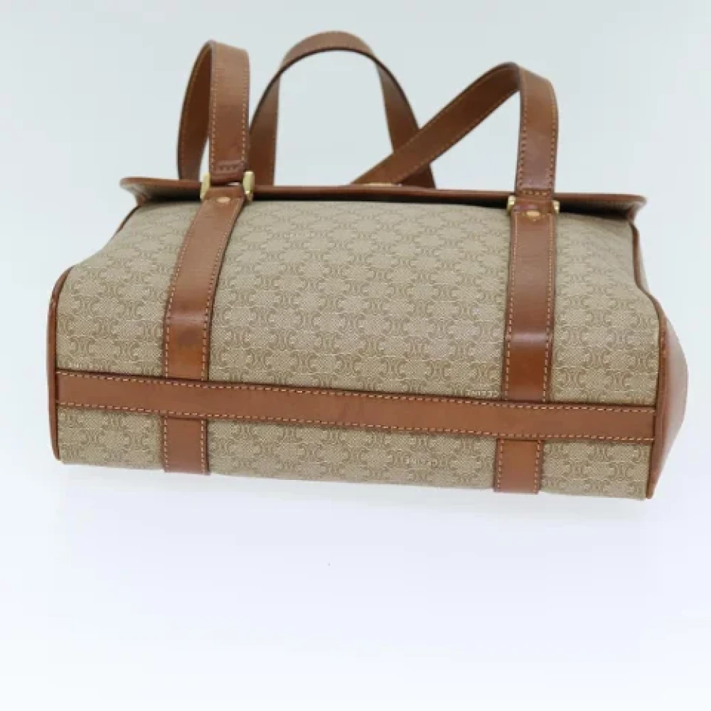 Celine Vintage Pre-owned Canvas shoulder-bags Beige Dames