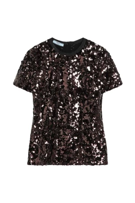 Sequin-Embroidered Top