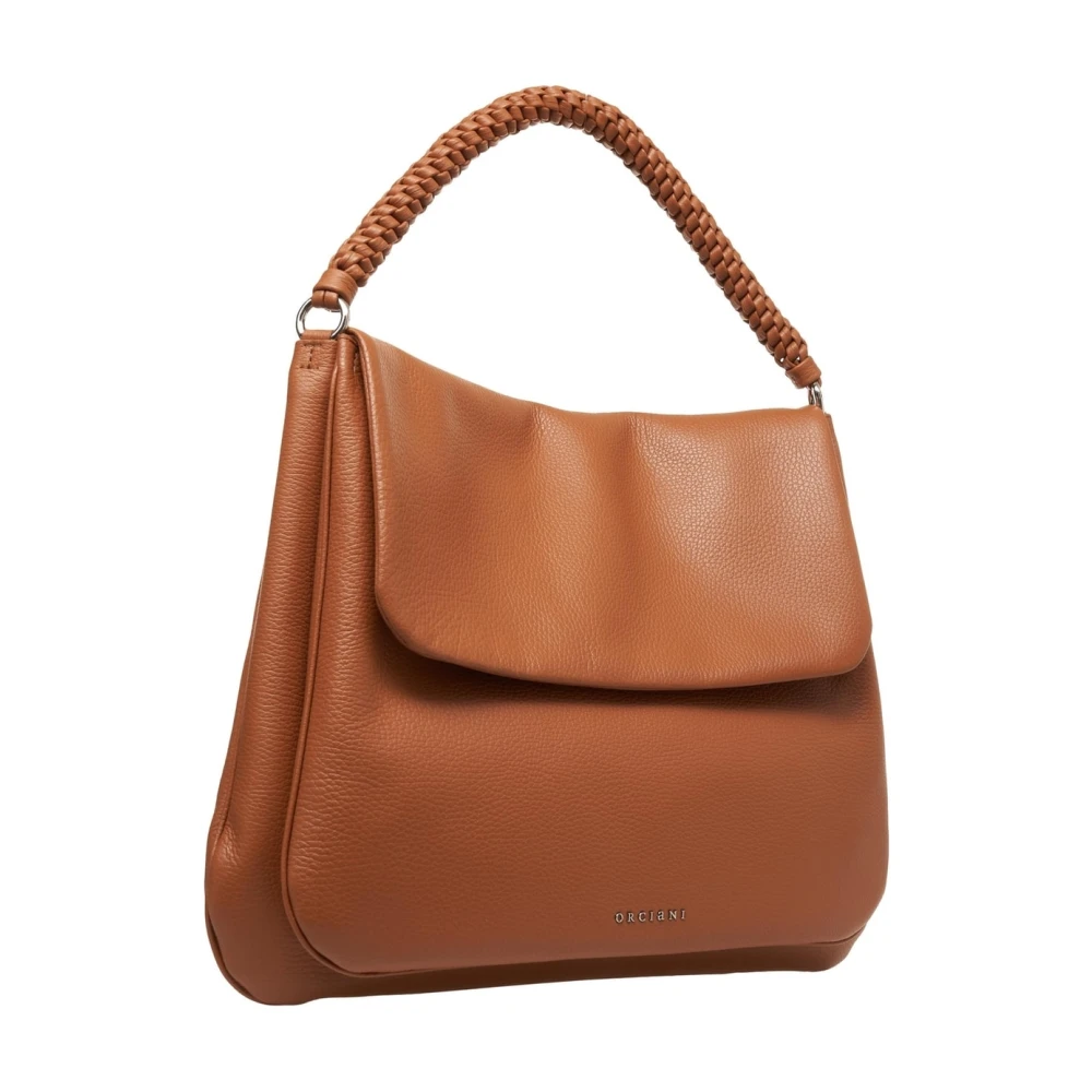Orciani Bruine Schoudertas met Metalen Details Brown Dames
