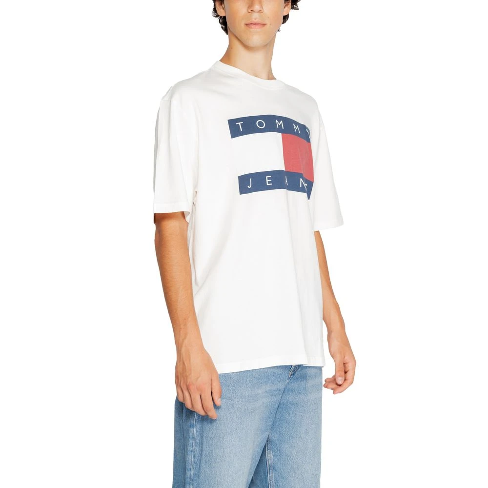Tommy Jeans Katoenen Heren T-shirt Herfst Winter Collectie White Heren
