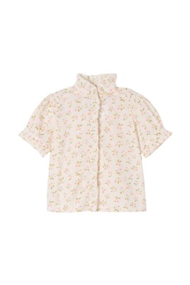 floral-print-ruffled-collar-blouse