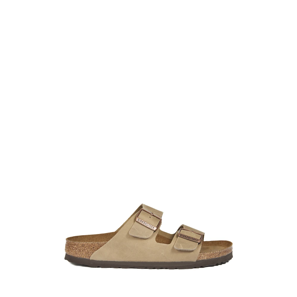 Birkenstock Bruna Platta Sandaler Arizona Modell Brown, Herr