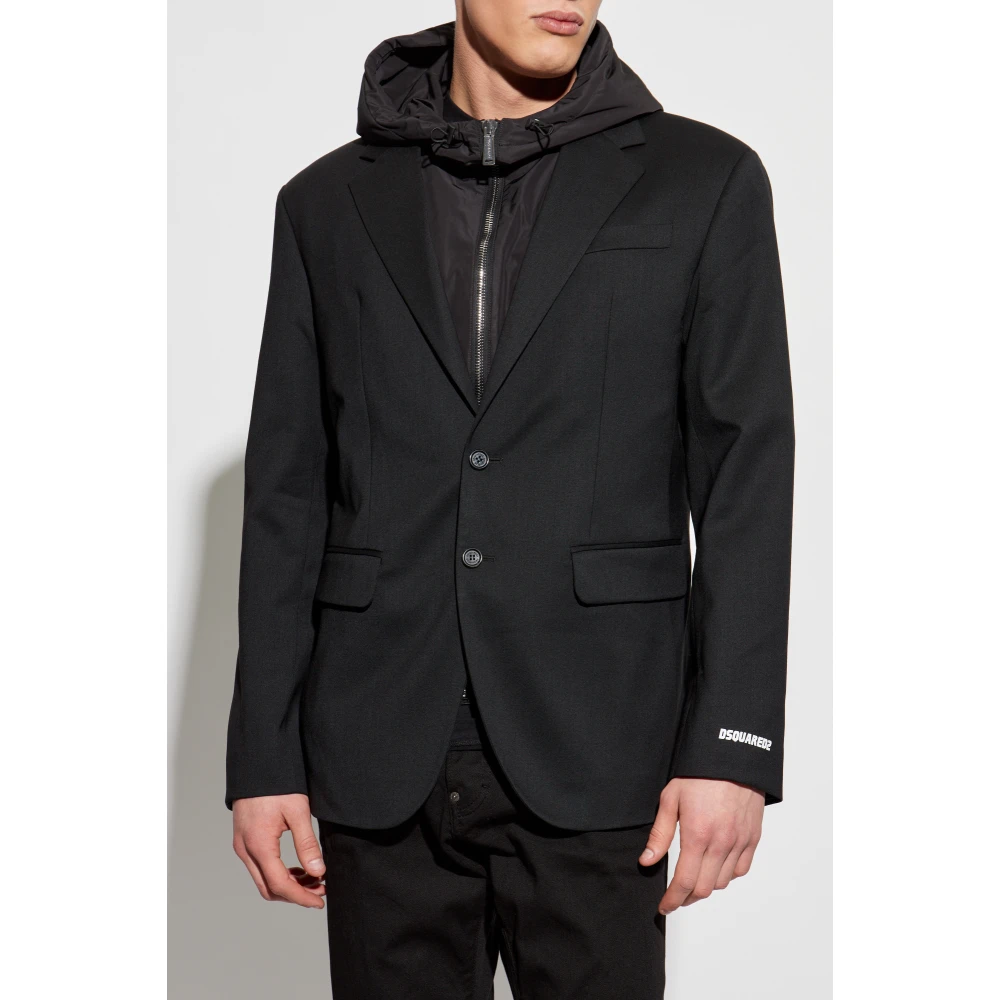Dsquared2 Blazer met ingenaaid jasje Black Heren