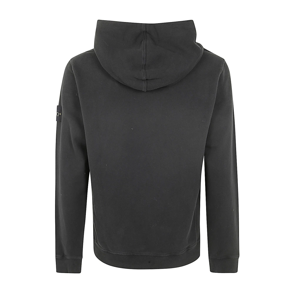 Stone Island Zwarte Iconische Hoodie Black Heren