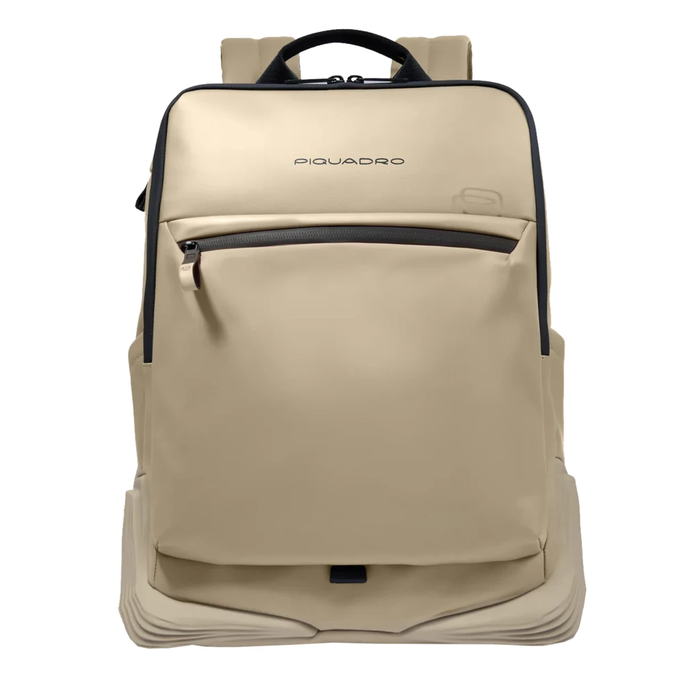 Piquadro Stijlvolle Rugzak voor Dagelijks Gebruik Beige Unisex