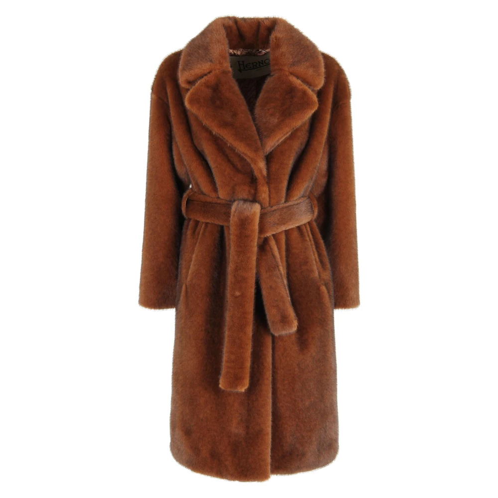 Herno Mujer Marrón - Abrigos Con Cinturón - Coats - M - Abrigos Con Cinturón