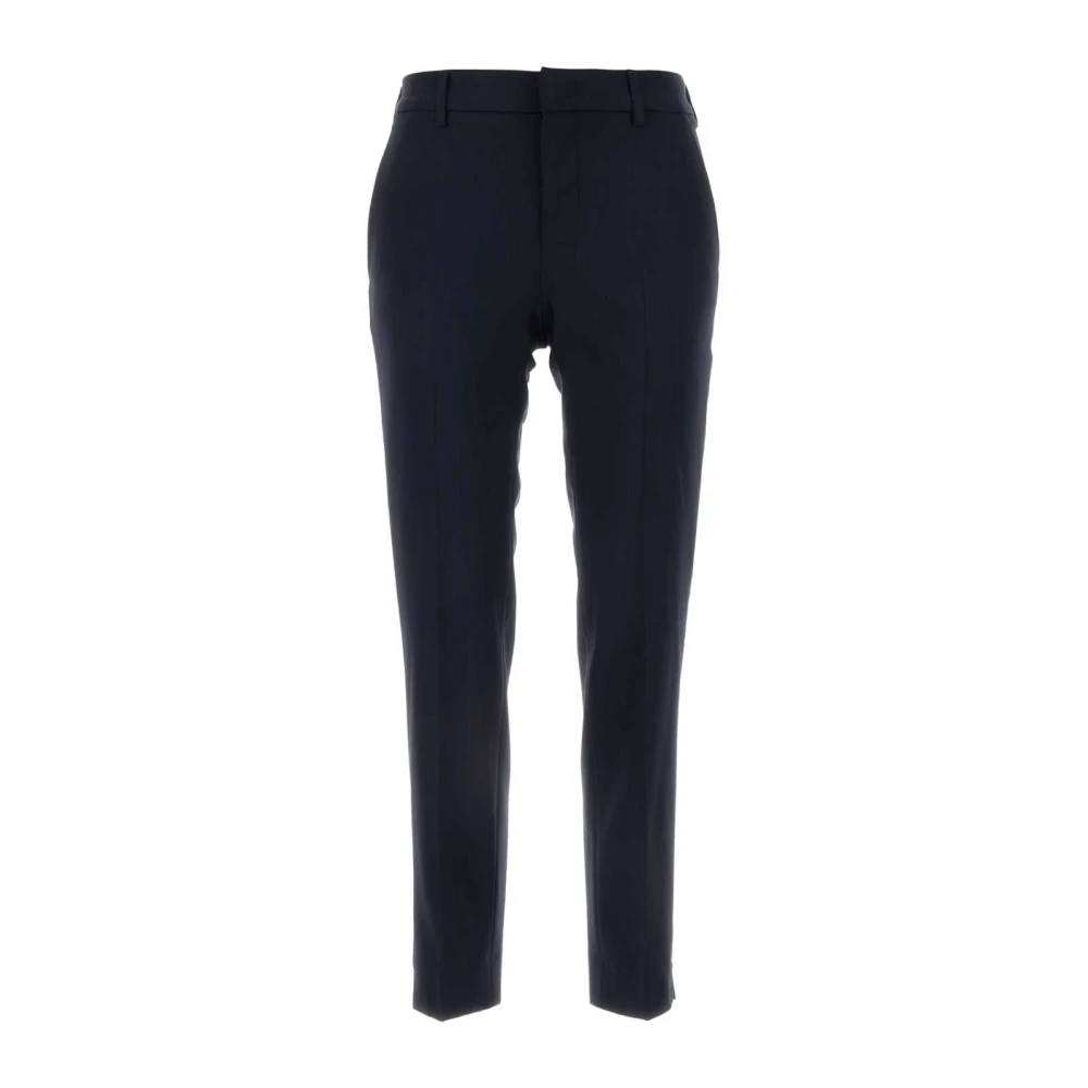 PT Torino Midnight Blue Slim-Fit Wool Pants Blue Dames