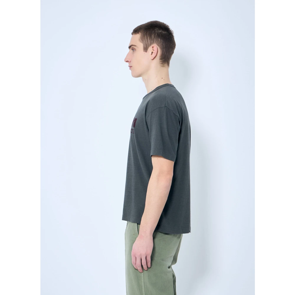 visvim Katoenen Jersey Crewneck T-Shirt met Logo Print Black Heren