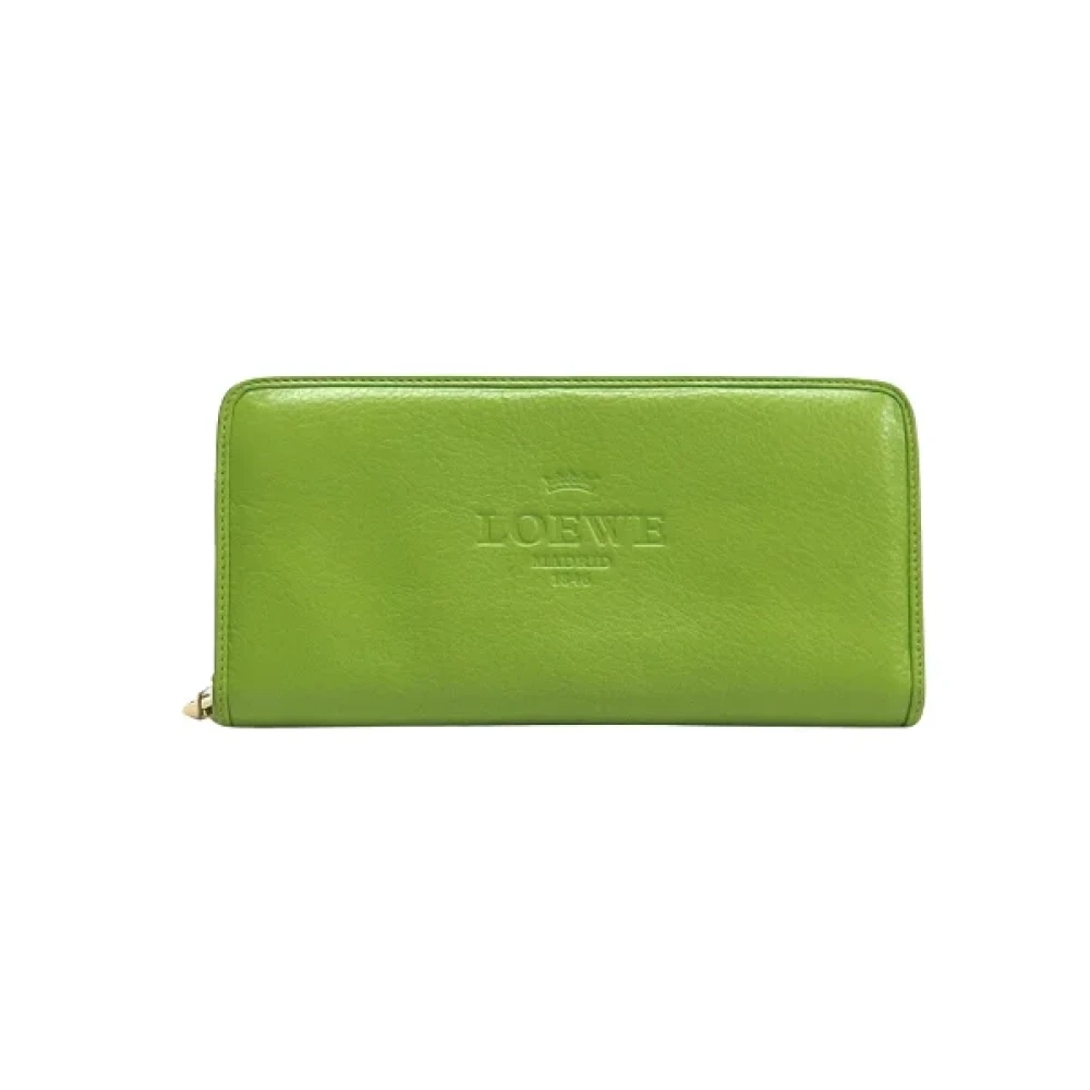Loewe Pre-owned Leather wallets Green Dames