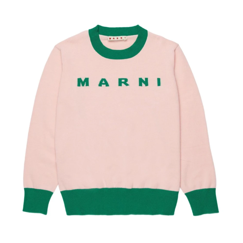 Marni Boys Pink Maglione Con Logo - Kids Knitwear - 12 Y - Kids
