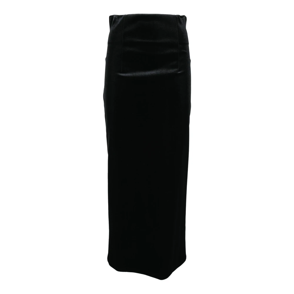 Philosophy di Lorenzo Serafini Elegante Zwarte Kant Rok Black Dames