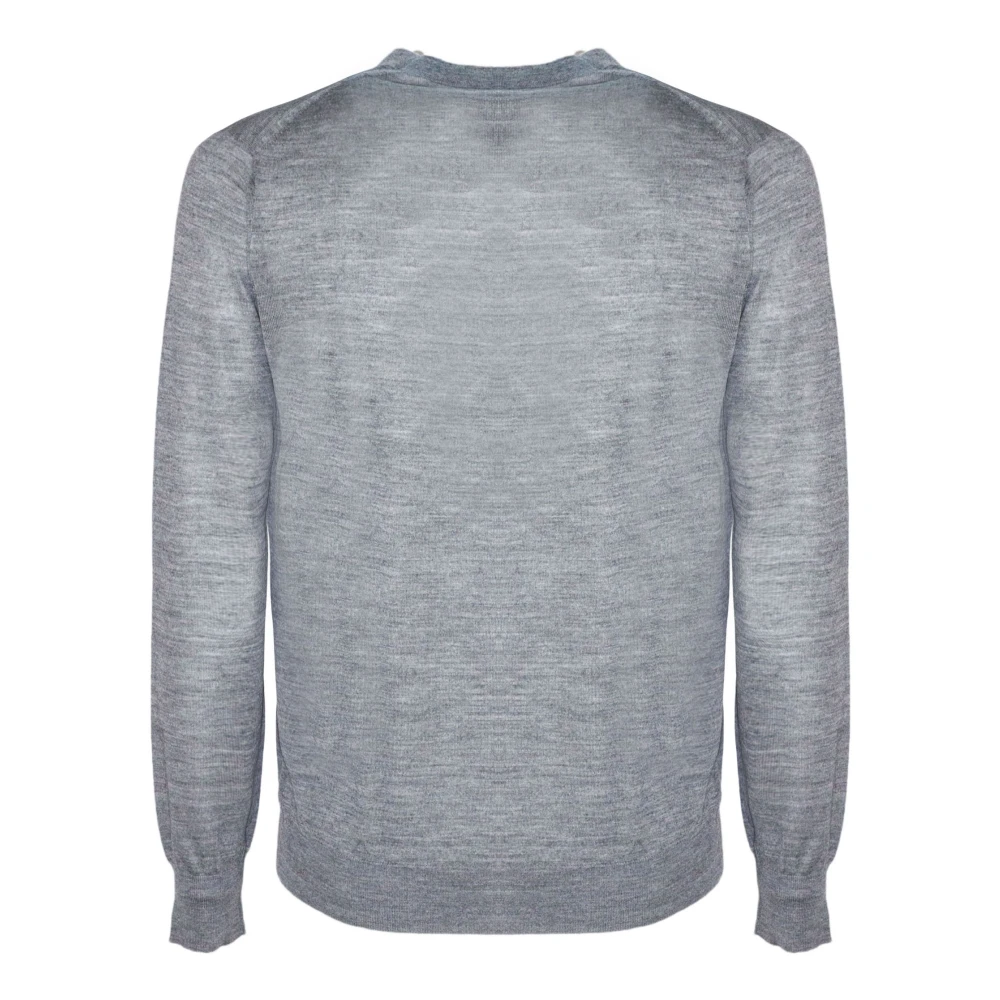 Kangra Grijze wollen vest met knoopsluiting Gray Heren