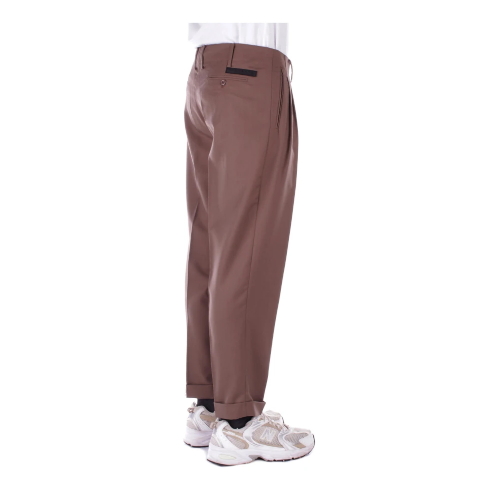 John Richmond Logo Front Zip Broek Brown Heren