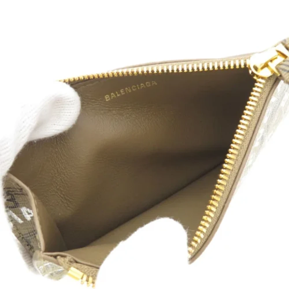 Balenciaga Vintage Pre-owned Leather wallets Beige Unisex