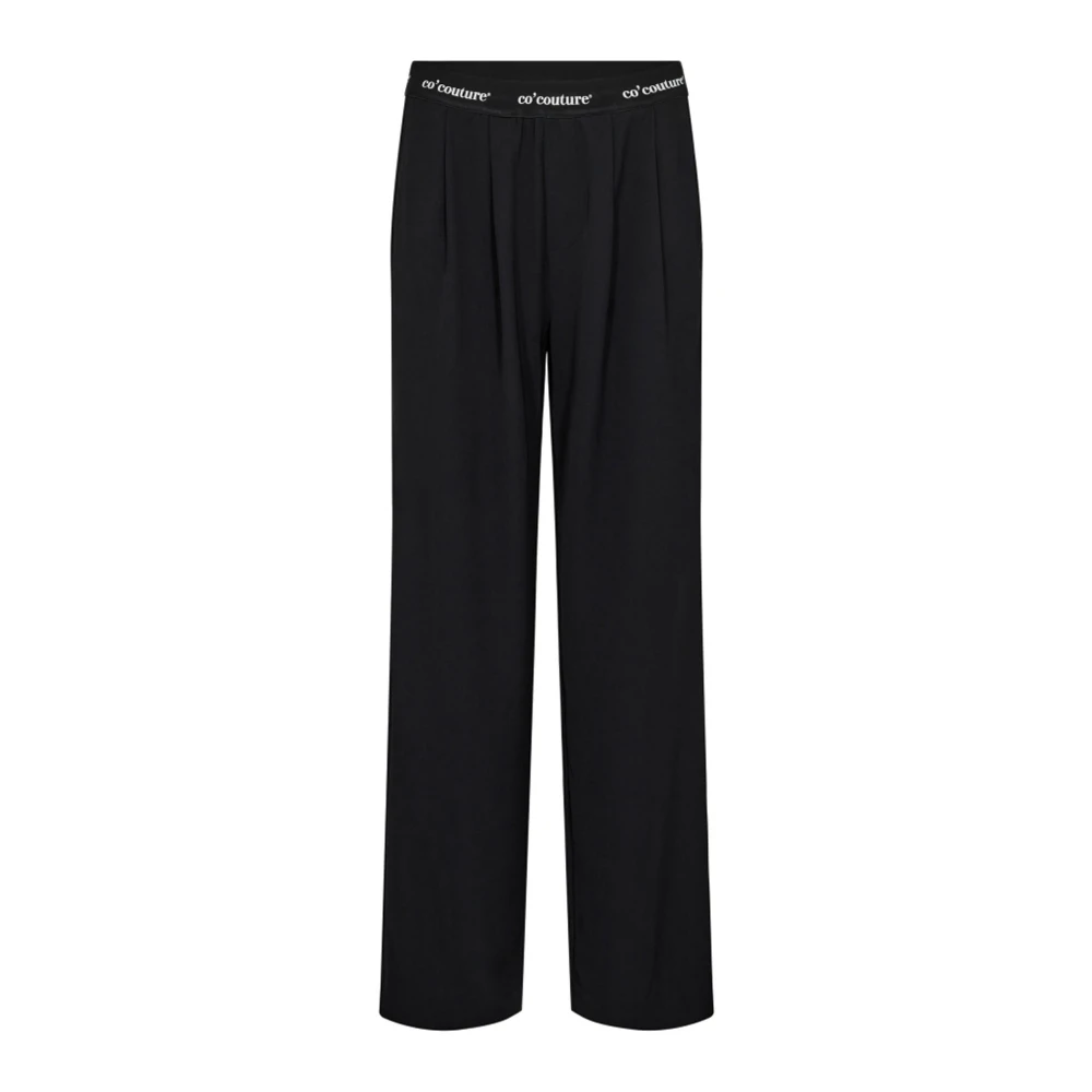Co'Couture Zwarte broek met wijde pijpen Black Dames