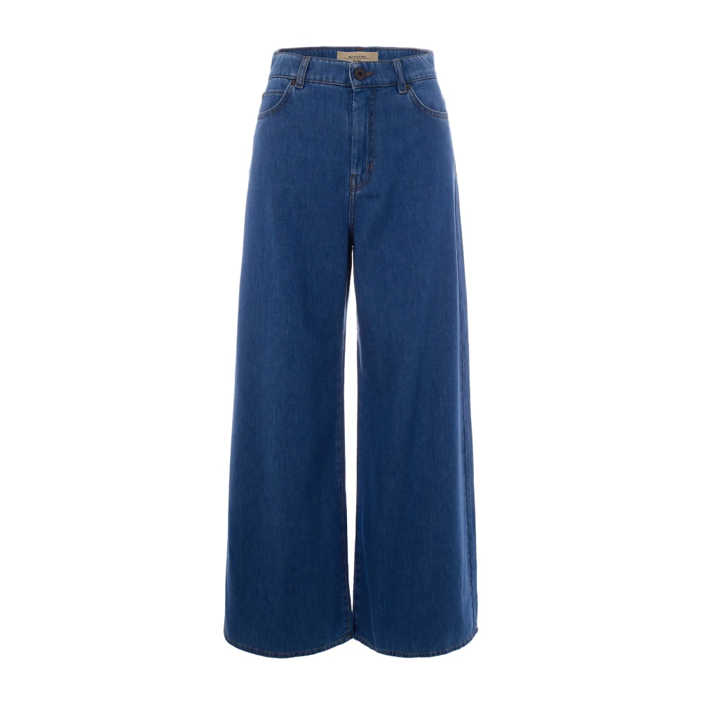 Max Mara Women's Blue Wide Jeans, 3XS, Wide Jeans