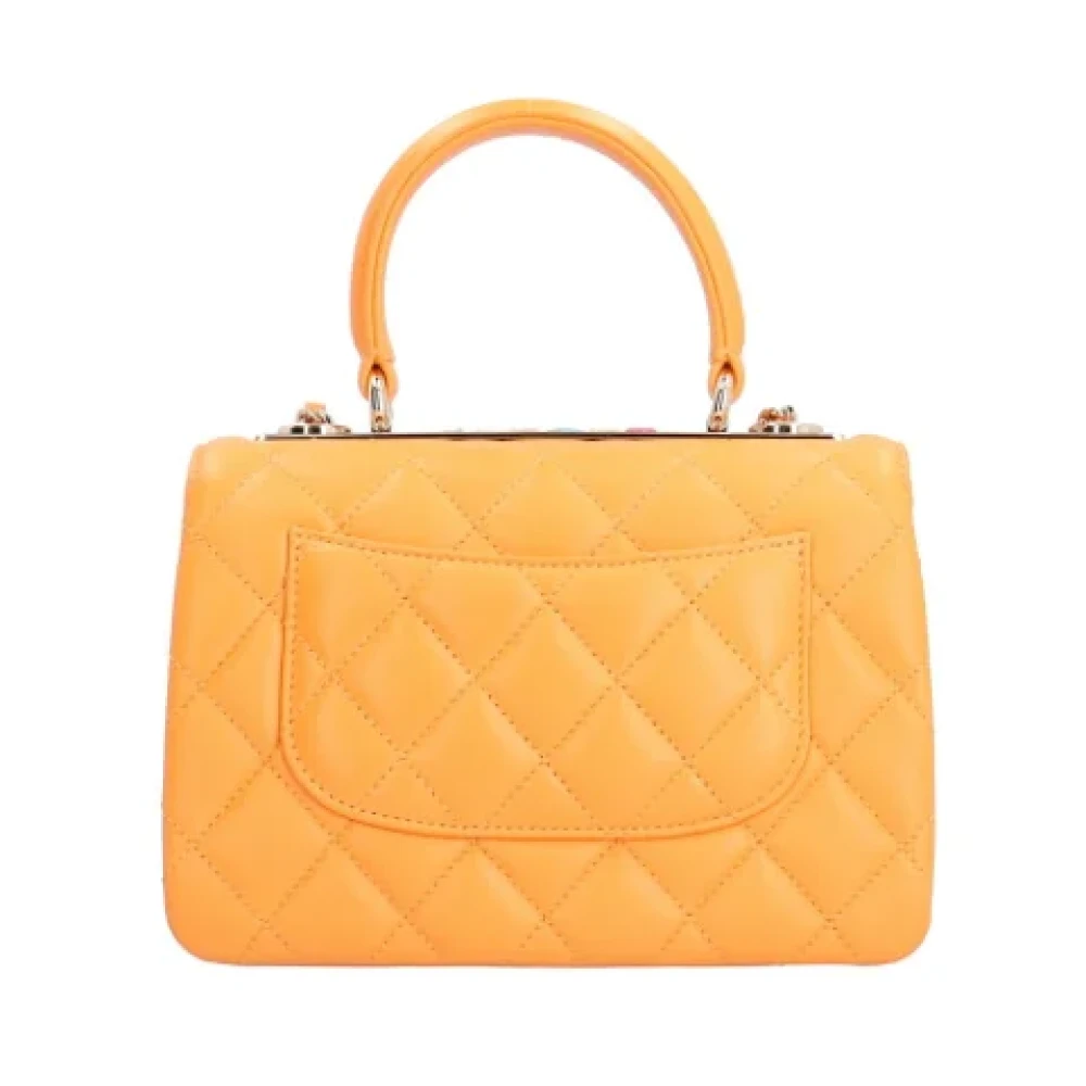 Chanel Vintage Pre-owned Leather chanel-bags Orange Dames