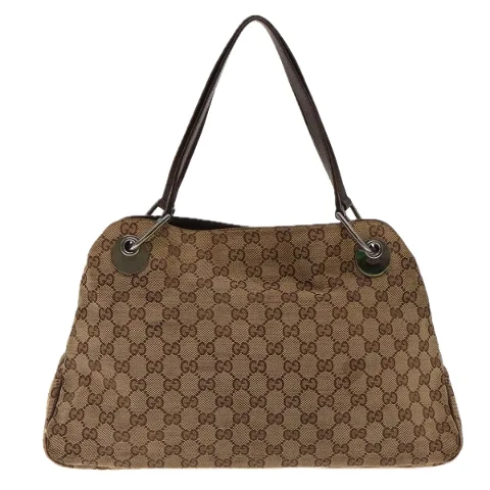 Gucci Vintage Pre-owned Canvas handbags Beige Dames