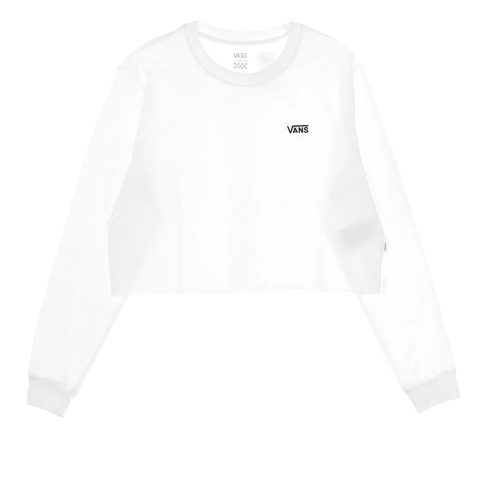 Vans Vit Kortärmad Crop Top Tee White, Dam