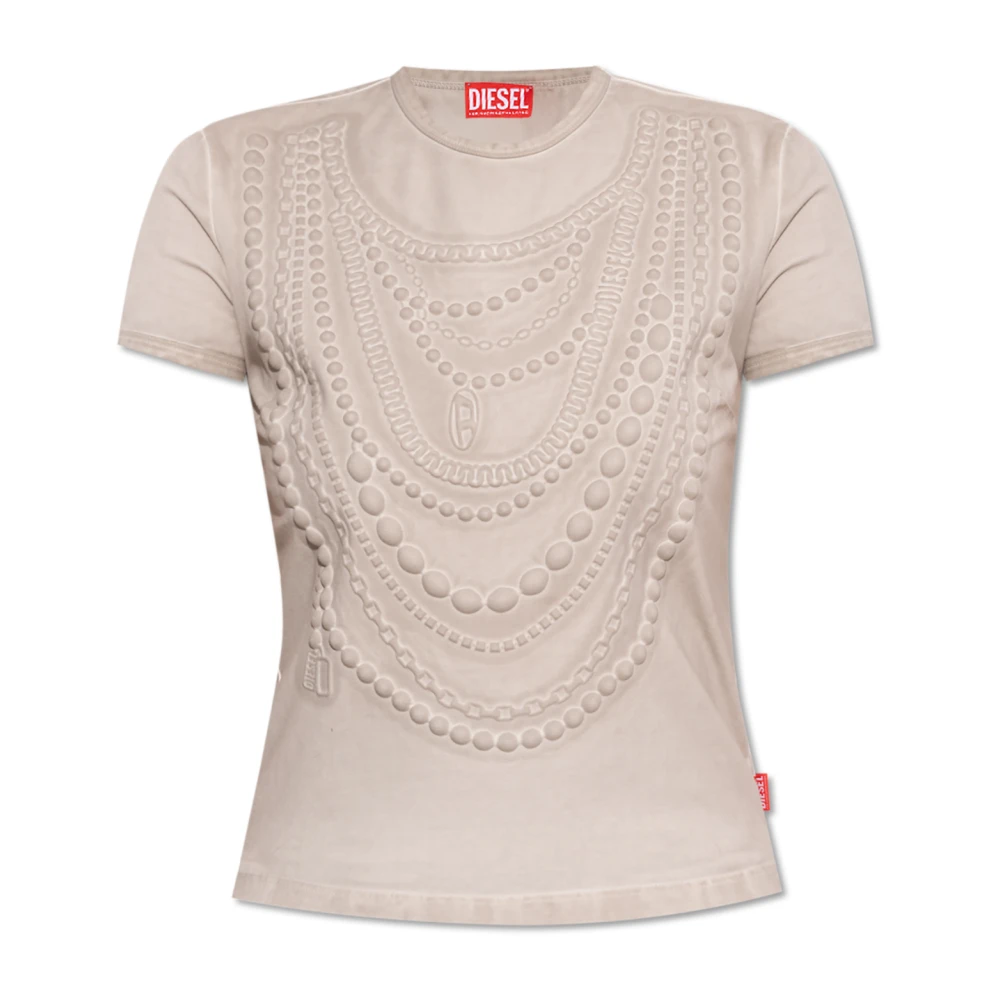 Diesel Top T-Nekka Gray Dames
