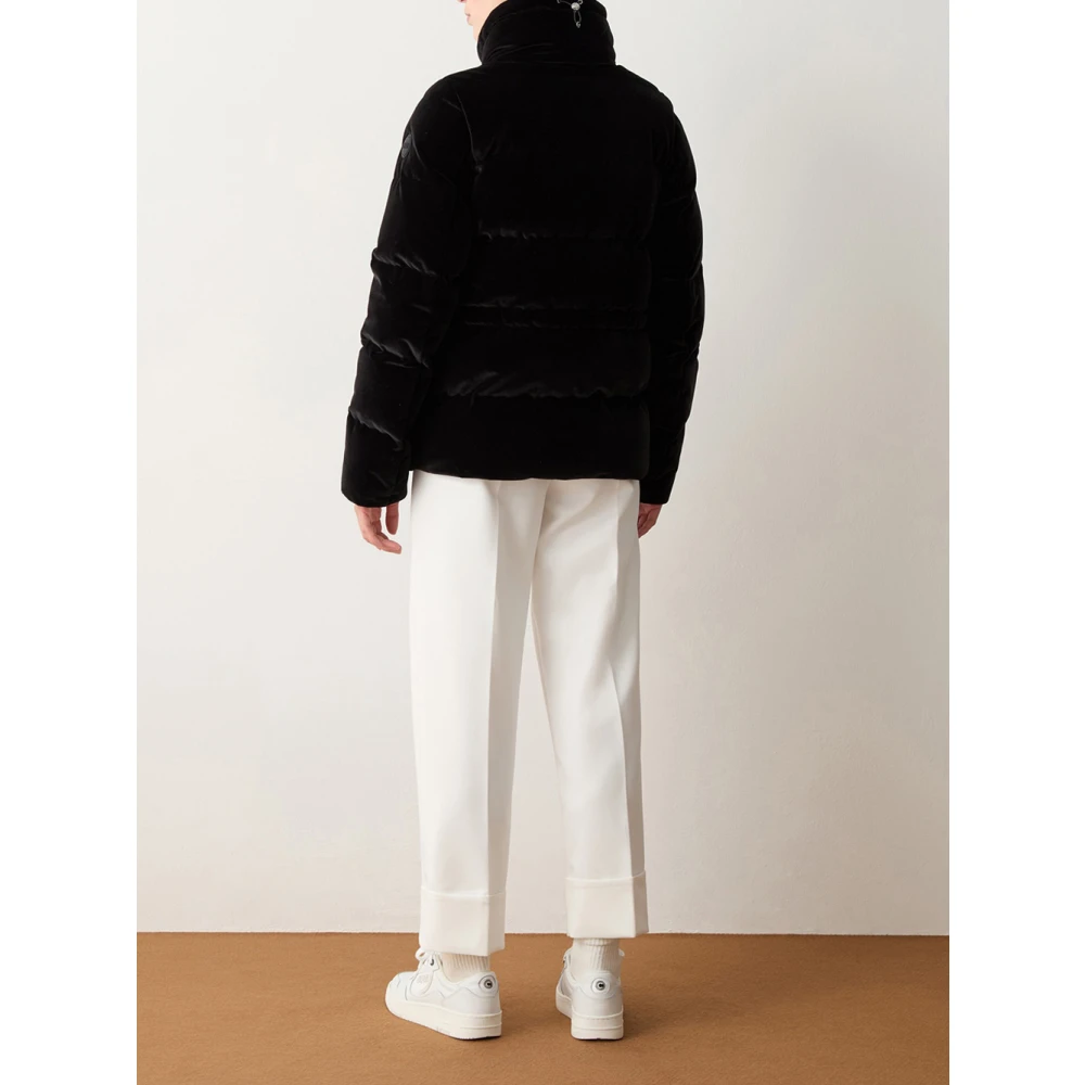 Colmar Zwarte Fluwelen Gewatteerde Pufferjas Black Dames