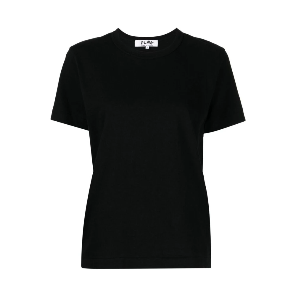 Comme des Garçons Play Logo Patch Katoenen T-Shirt Black Dames