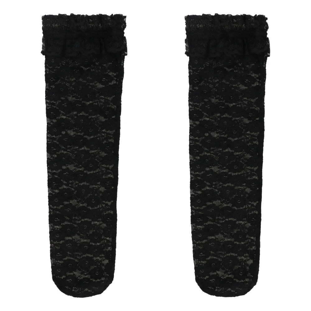 Self Portrait Kanten Gerimpelde Capsule Collectie Sokken Black Dames