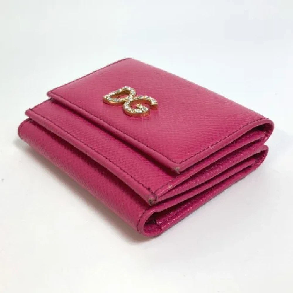 Dolce & Gabbana Pre-owned Leather wallets Pink Dames