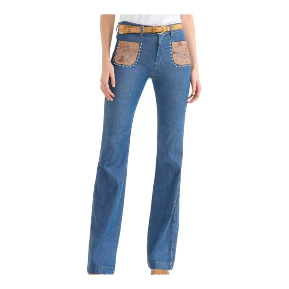 Alviero Martini 1a Classe Stijlvolle Flared Jeans voor Vrouwen Blue Dames