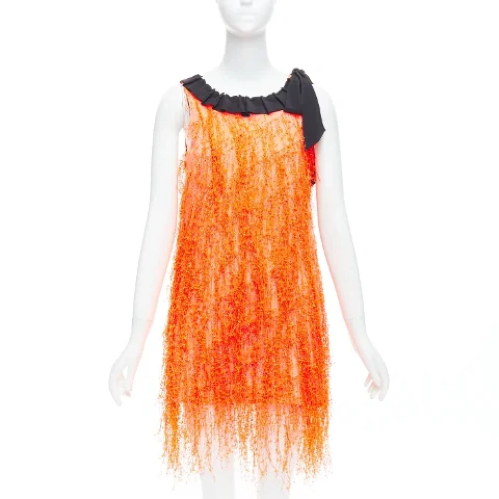 Fendi Vintage Pre-owned Polyester dresses Orange Dames