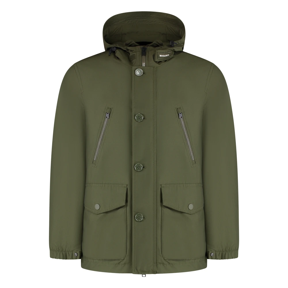 Woolrich Men's Green Light Ramar Hooded Parka - Winter Jackets - L - Jackets