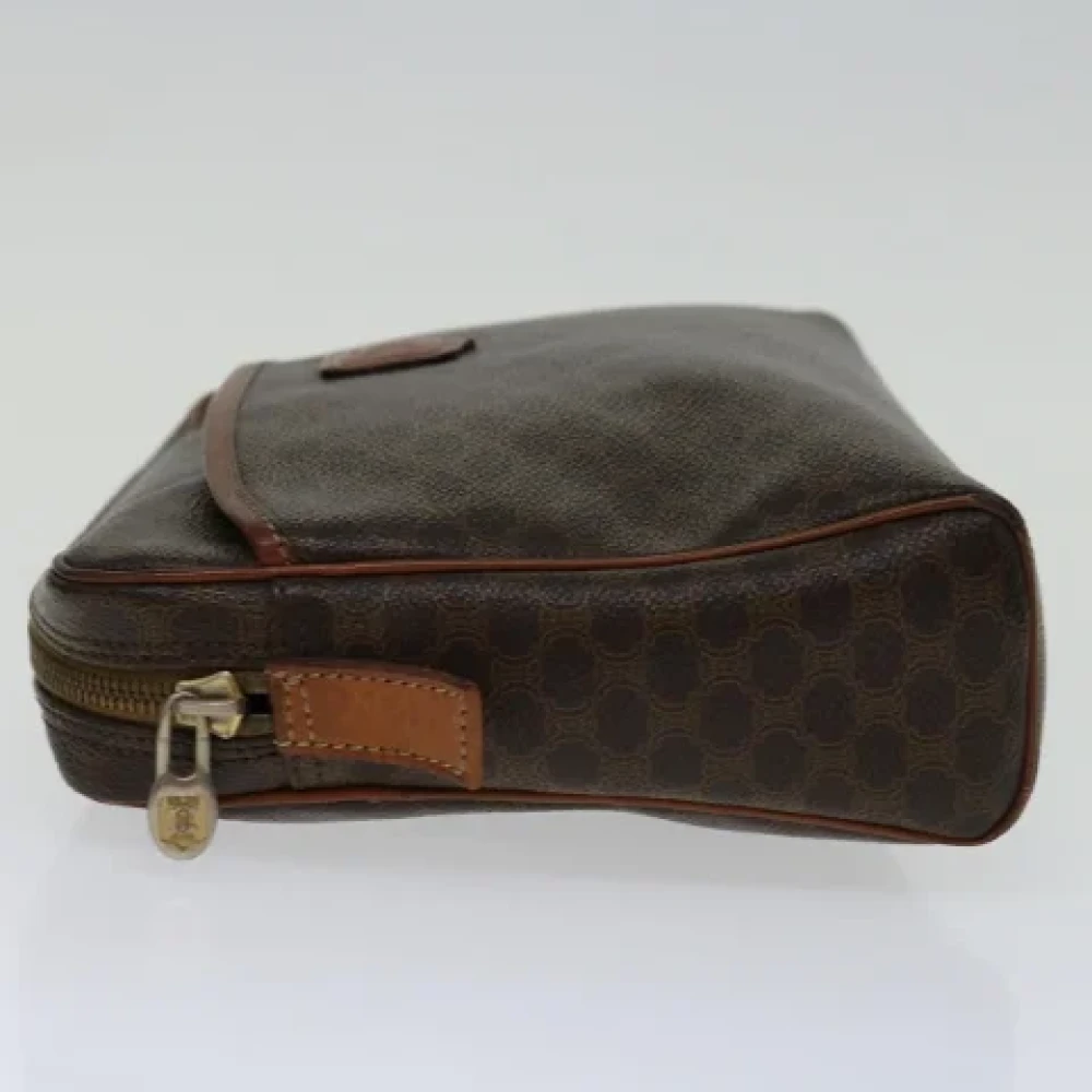 Celine Vintage Pre-owned Leather clutches Brown Dames