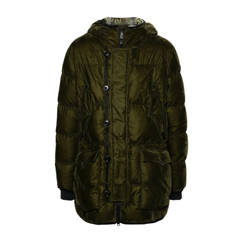 Peuterey Groene Hammond Parka Velvet Effect Green Heren