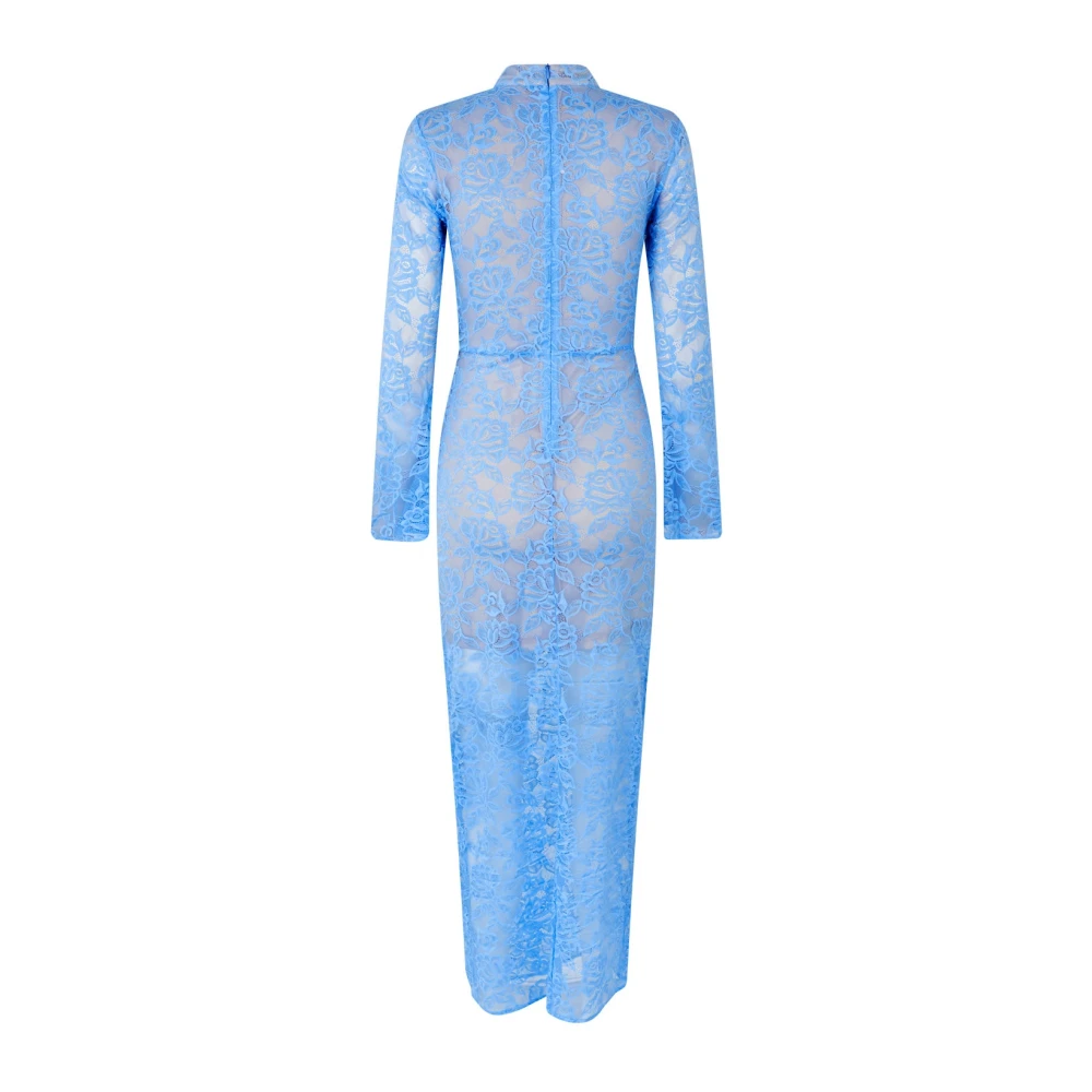 Cras Elegante Maxi Jurk met Bloemenpatroon Blue Dames