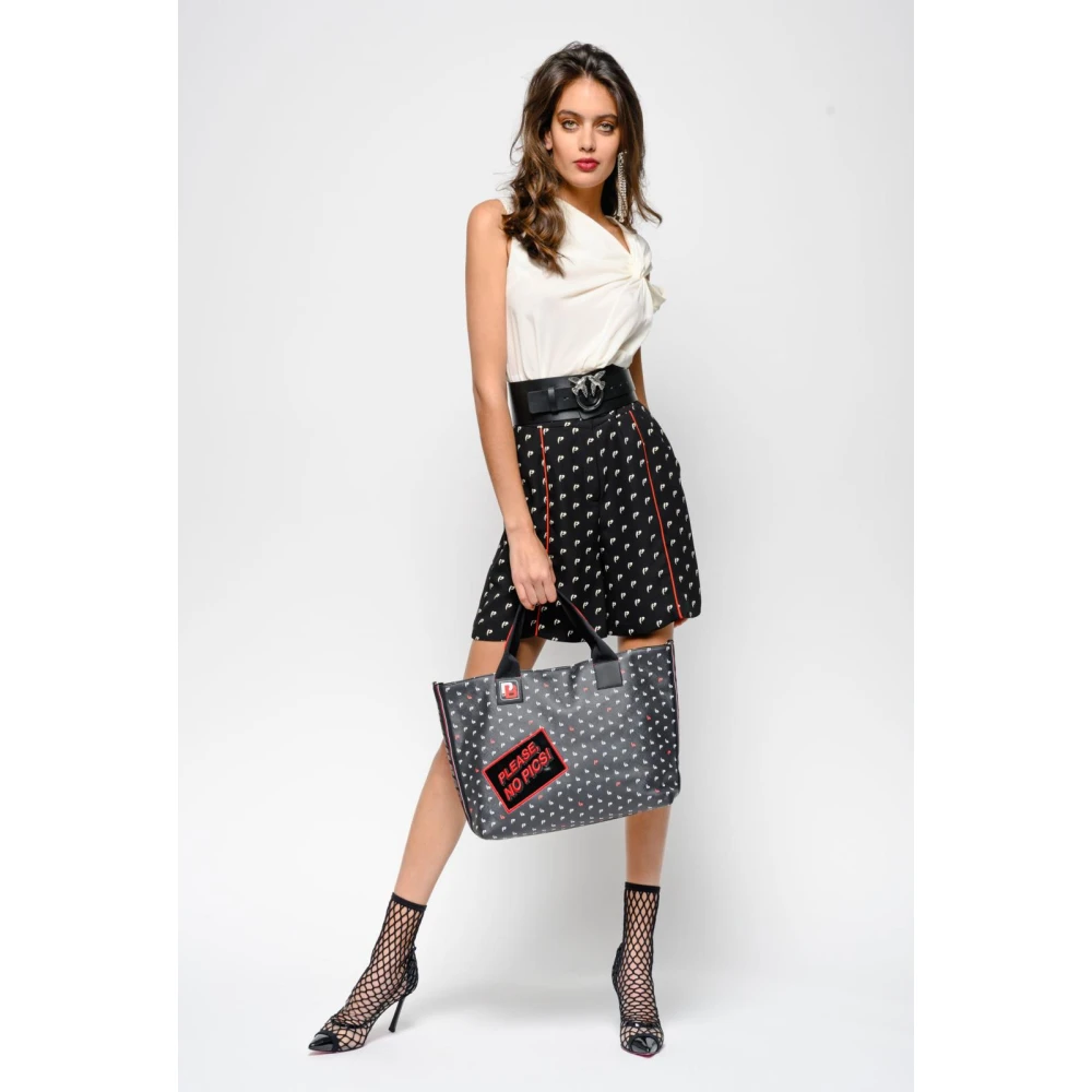 pinko Gewassen Crepe de Chine Blouse White Dames