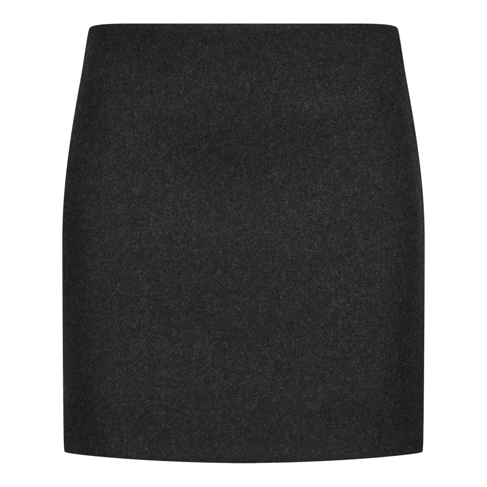 Nicowa Korte wollen blend mini rok Black Dames