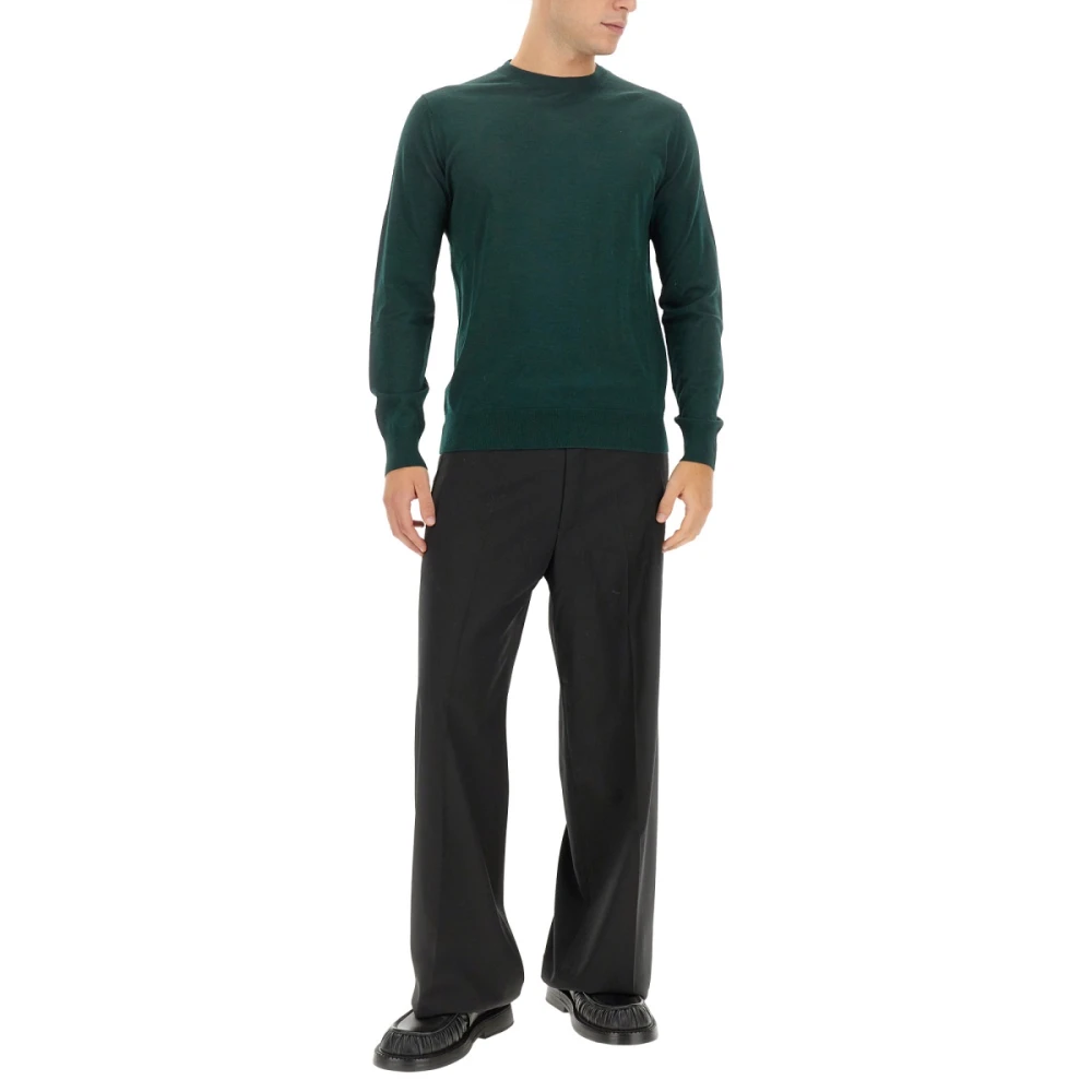 Ballantyne Wollen Pullover Regular Fit 100% Wol Green Heren