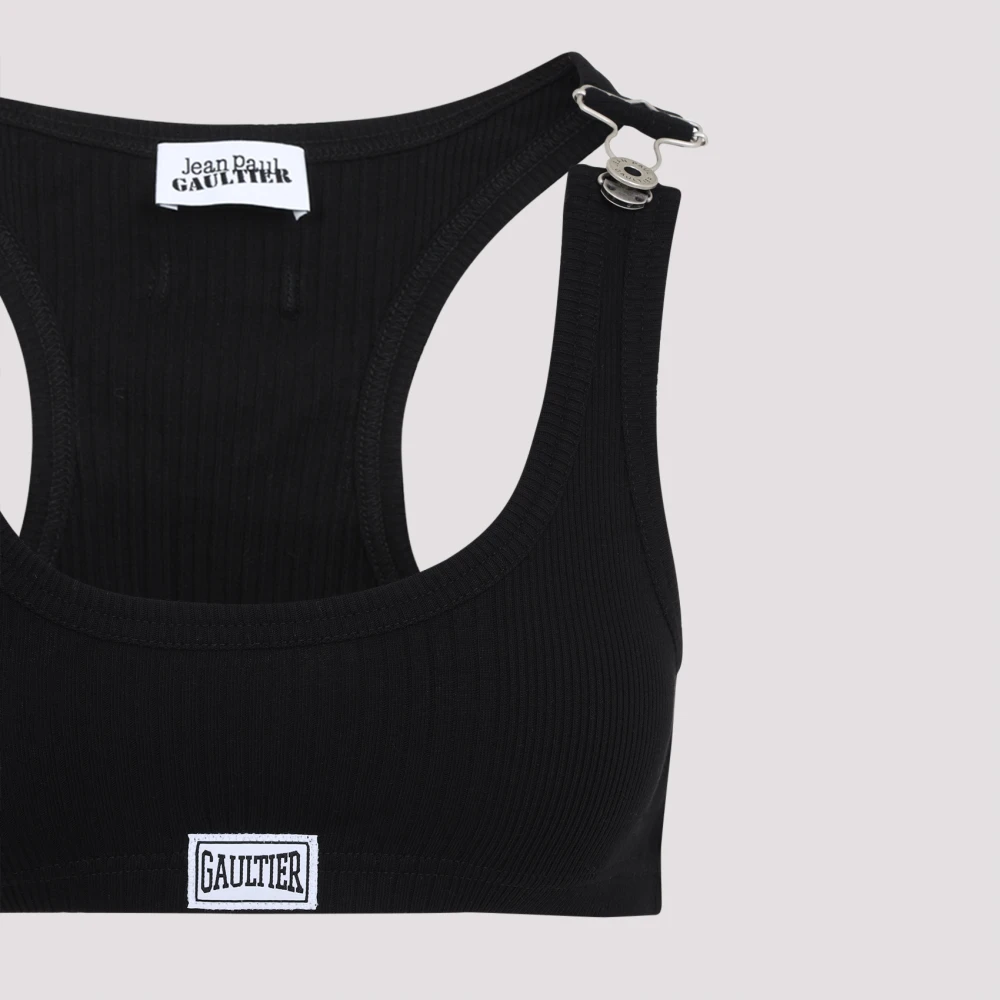 Jean Paul Gaultier Zwart Katoenen Topkleding Black Dames
