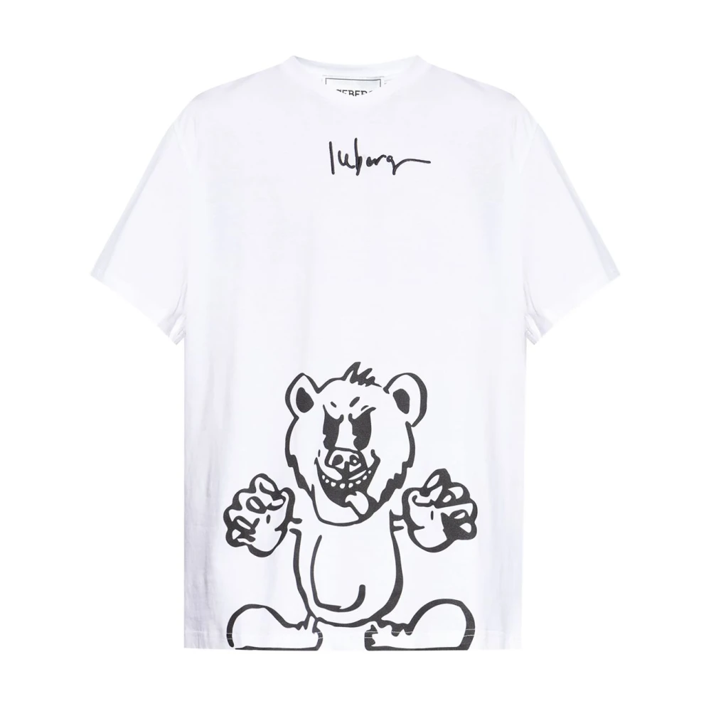 Iceberg Grafische Print T-shirts Met Ronde Hals White Heren