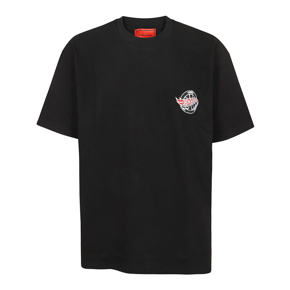 Vision OF Super Zwart Rood Auto Print T-Shirt Black Heren