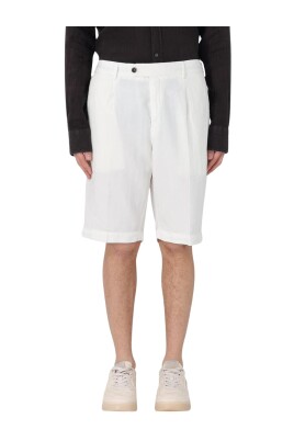linned-plisserade-shorts