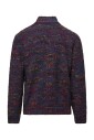 pull-a-col-roule-en-fil-multicolore