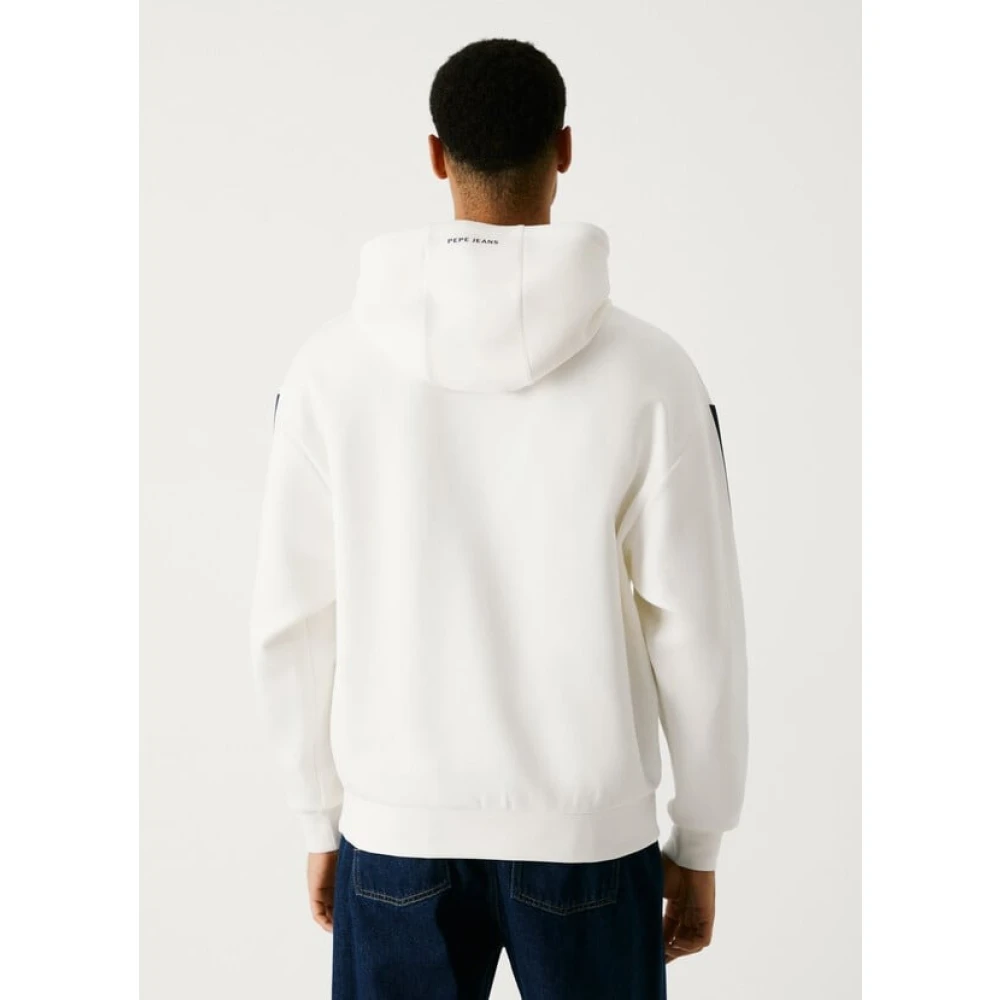 Pepe Jeans Logo Stack Hoodie Beige Heren