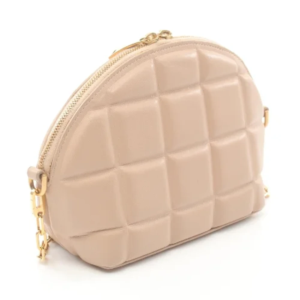 Bottega Veneta Vintage Pre-owned Leather shoulder-bags Beige Dames