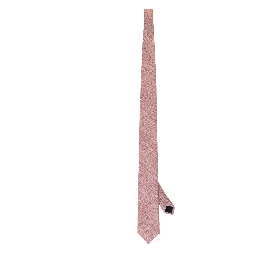 Corneliani Zijden Gebreide Stropdas Pink Heren