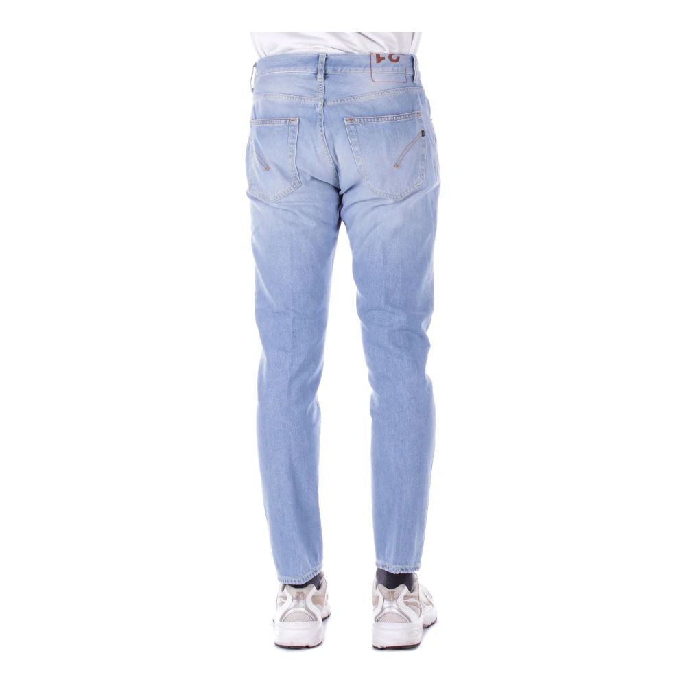 Dondup Blauwe Slim Fit Jeans met Logo Blue Heren