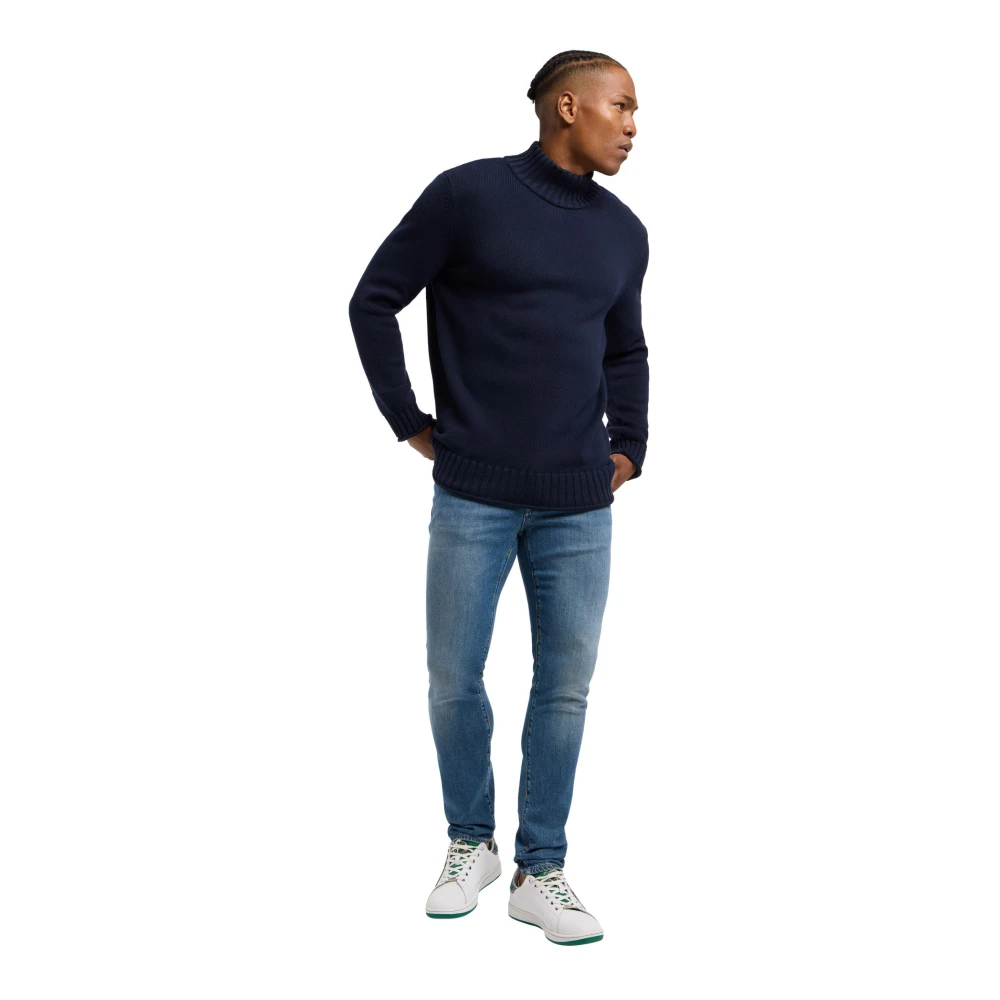 carlo colucci Stedelijke Statement Gebreide kleding Blue Heren