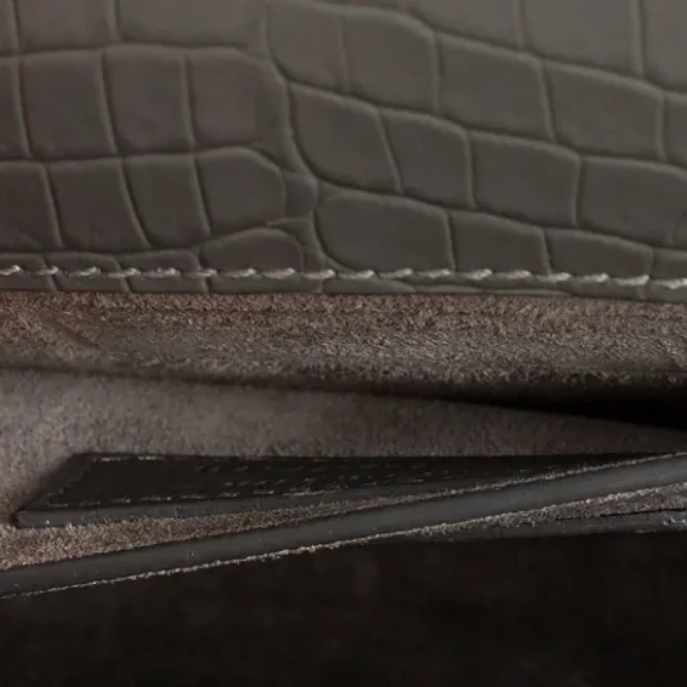 Yves Saint Laurent Vintage Pre-owned Leather shoulder-bags Gray Dames