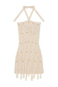 robe-beige-a-franges-et-col-halter